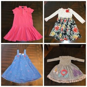 Lot of 3 Little Girls Dresses
